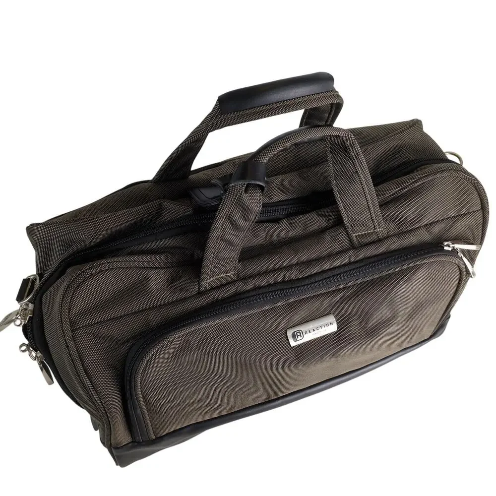 Kenneth Cole Reaction Brown Travel Luggage Duffle Bag Carry-On 19x11x10